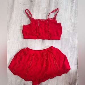 Two piece short and crop top set